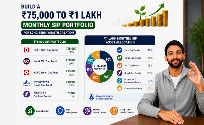 How to Build a ₹75,000 to ₹1 Lakh Monthly SIP Portfolio for Long-Term Wealth Creation